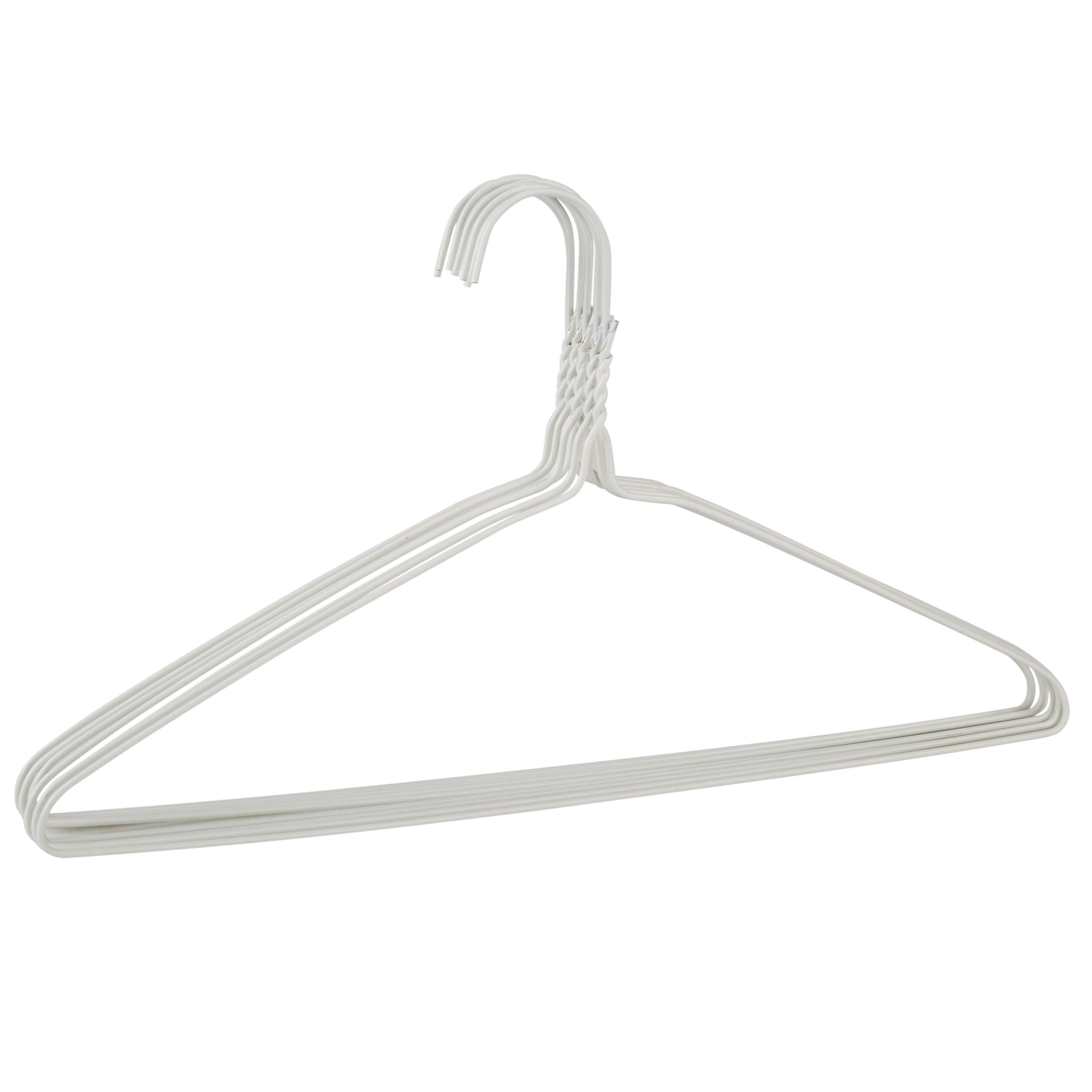 Simplify Slim Metal Clothes Hangers 10 Pack White Color | Space Saving Ultra Thin Coated Wire Hangers | Bulk Closet Organization