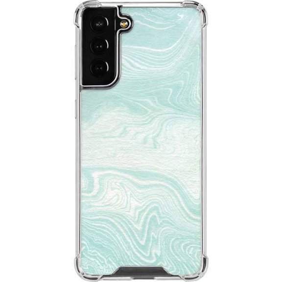 Skinit Marble Marbleized Mint Galaxy S22 Plus Clear Case