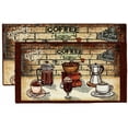 thumbnail image 2 of Kashi Home Kitchen Rug, Area Rug, Mat, Beautiful Print Non-Skid Latex Back Cappuccino 18x30 Rectangle, 2 of 5