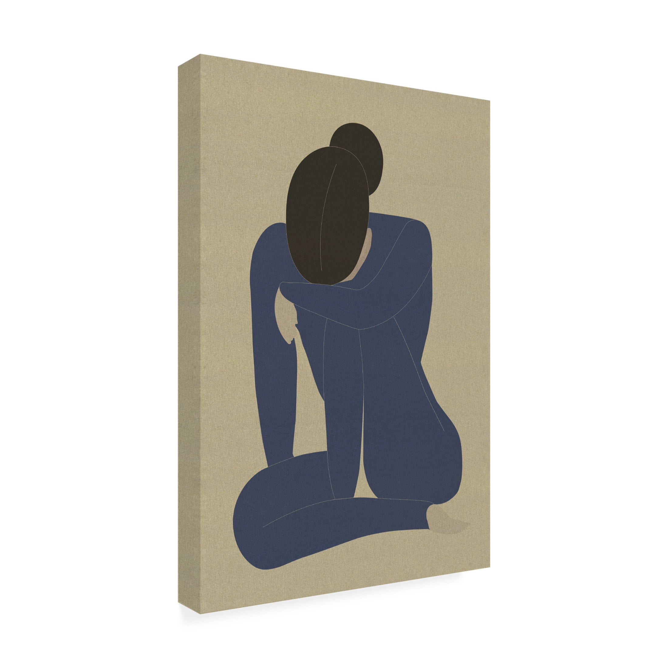 Canvas Wall Art - Incado 'Woman in Thought' Wall Art for Living Room, Bedroom, or Office Décor by Trademark Fine Art - 12 x 19 Inches