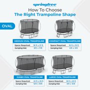 Springfree Trampoline Oval 8 x 11Ft Trampoline & FlexrStep V2 Safety Ladder