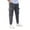 Dark Gray Pant for Men, variant on Men’s Patchwork Cuffed Sport Pants Long Leg Stretchy Fabric Comfortable Fit Wear for Gym Workouts Leisure Outings Khaki L