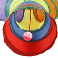 thumbnail image 6 of Cat Toys Interactive Pet Toys Assortments Foldable Rainbow Tunnel Teaser Wand Crinkle Bell Play For Puppy Kitty Cat Tunnel Y Shape Cat Tunnels For Indoor Cats Foldable Cat Toys, 6 of 7