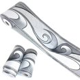 thumbnail image 1 of 10 cm x 9 m 1 Royal Volume Decorative Wall Sticker with Silver Gray Wave Pattern for Home Decor, 1 of 4