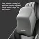 thumbnail image 3 of Almohada de cuello de espuma de coche, soporte lumbar protector, transpirable, cojín de cabecera de coche, alivio del estrés, cojín de asiento de coche, esponja con memoria, gris, 3 of 6