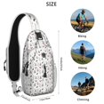 thumbnail image 5 of Sling Backpack,Christmas Forest Pattern Crossbody Bag with Water Bottle Holder,Waterproof Sling Bag for Men/Women with Chest Phone Holder for Hiking,Travel, 5 of 6