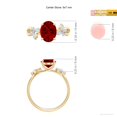 thumbnail image 5 of ANGARA Lab Grown 2 Ct Oval Ruby Butterfly Engagement Ring for Women in 14K Yellow Gold (Size-9x7mm) | July Birthstone, Birthday, Anniversary, Jewelry Gift for Women | Lab-Grown Ruby Ring, 5 of 7