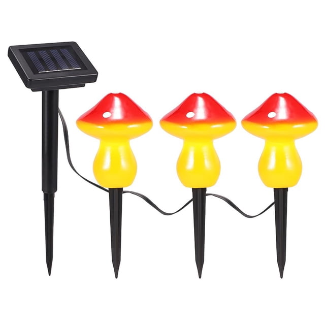 Matsuzay Luces solares de estaca de setas LED Luz de césped al aire libre Lámpara de enchufe de tierra decorativa Luces solares para patio de jardín Iluminación y accesorios No.2 Matsuzay HA024367-02
