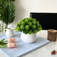 thumbnail image 6 of Artificial Potted Plant for Home Decor – Small Fake Green Bonsai with Plastic Leaves for Desk, Living Room, Office, Shelf, or Window Sill, 6 of 6