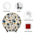 thumbnail image 4 of Daiia Hawaiian Style Printed Pattern Ceramic Plate Dinner Plates Bone China Decorative Plates with Display Stand Art Ceramic Ornaments for Wall Hanging Decoration-8in, 4 of 6