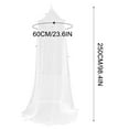thumbnail image 3 of Wovilon Round Lace Insect Bed Netting Curtain Dome Mosquito Net Elegant White, 3 of 5