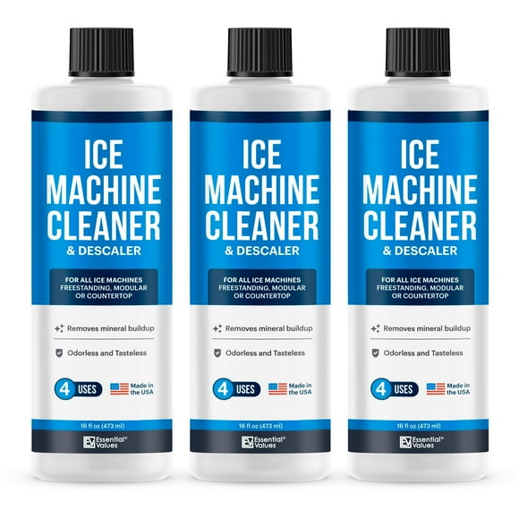 Essential Values Ice Machine Cleaner and Descaler 16 fl oz Descaler | Ice Maker Cleaner Compatible with All Major Brands (Scotsma
