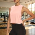thumbnail image 4 of cocolona Womens Summer Workout Tank Tops Outdoor Lightweight Backless Yoga Shirts Sleeveless Crew Neck Solid Color Tees Blouses, 4 of 5