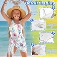 thumbnail image 5 of SEANATIVE One Piece Bathing Suit for Girls Mesh Cover-up Skirt Cutout One Shoulder Beach Swimsuits with Adjustable Strap, Size 17-18 Years Old, Pink Violet Flower White, 5 of 7
