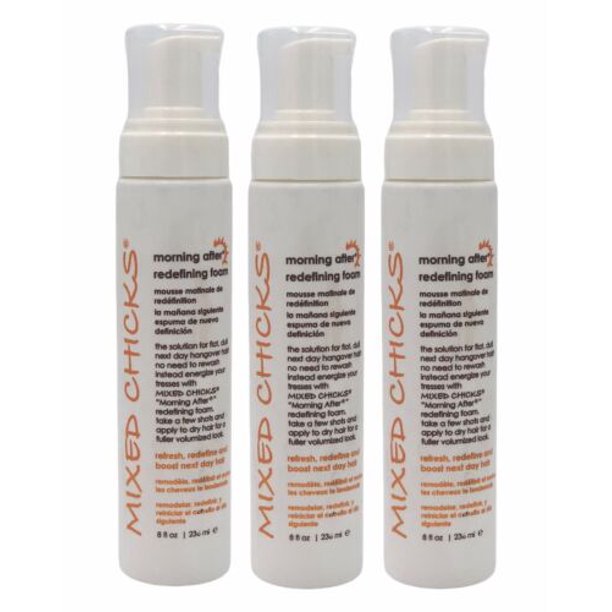 3 Pack Mixed Chicks Morning After Redefining Hair Foam Mousse 8 oz