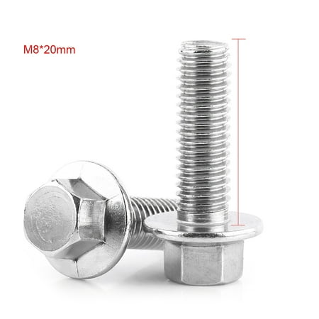 

10pcs M8 Stainless Steel SS304 Hex Drive Flange Screws Cap Head Washer Bolts
