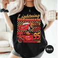thumbnail image 1 of Disney Cars Lightning Mcqueen 95 Racing Unisex T-Shirt All Size S-5XL, 1 of 4