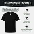 thumbnail image 5 of Men's Premium Fitted T-Shirt, Soft Stretch Cotton Crewneck Tee, Blank Shirts for Printing, Athletic Fit Plain Tee, (Black, Large, Pack of 1), 5 of 6