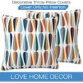thumbnail image 6 of Mid-Century Drop Shapes Throw Pillow Cover Case Modern Retro Style Throw Pillows Set of 2 Super Soft Pillow Covers 18x18 Inches Farmhouse Home Decor for Living Room Bedroom Sofa Couch Cushion Cover, 6 of 6