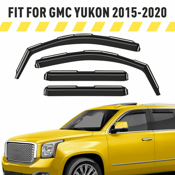 AEROGUYS Extra Durable Window Deflectors in-Channel Window Visors Rain Guards Fit for GMC Yukon 2015-2020, Sun Visors, Wind VentVisors, Exterior Car Accessories - 4 pcs. AG0202