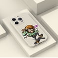 thumbnail image 4 of Actualice la protección de su teléfono con una moderna cubierta plateada de dibujos animados de doble capa, 4 of 4