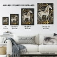 thumbnail image 3 of Artery8 Patterned Horse Woodland Forest Rustic Folk Art Living Room Extra Large XL Wall Art Poster Print, 3 of 5