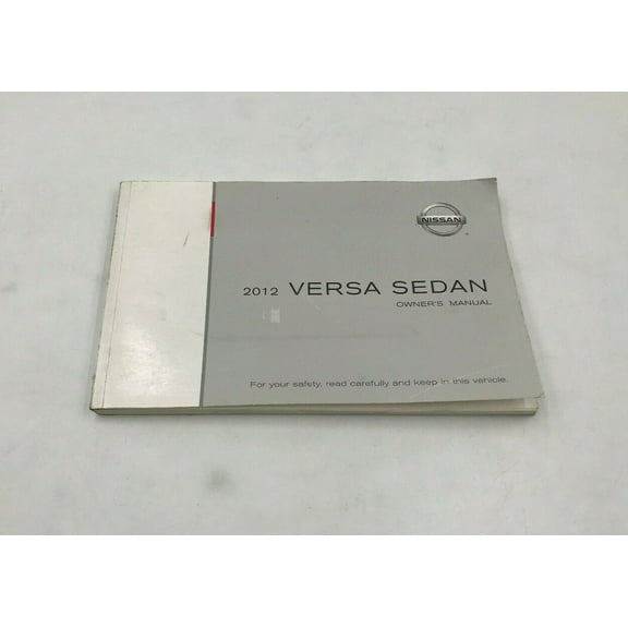 2012 Nissan Versa Owners Manual Handbook OEM H02B41009