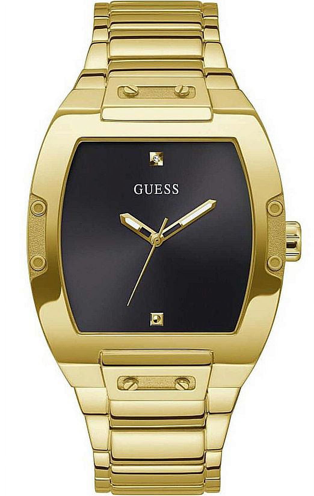 GUESS Black and Gold Tone Diamond Dress Watch U11576G3 Walmart