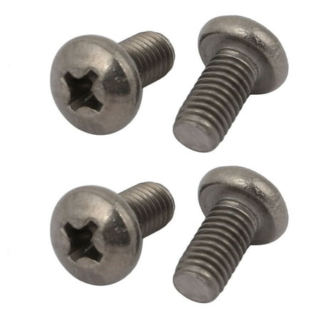 

Unique Bargains 4 Pcs M5x10mm Thread Phillips Drive Pan Head Titanium Screw