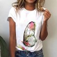 thumbnail image 2 of T-shirts d'Été Décontractés pour Femmes Col Rond Manches Courtes Tee Graphique Tendance Basique Confortable Coupe Ample Blouses Chandail, 2 of 6