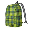 thumbnail image 2 of Yellow and Blue Checkered Pattern Backpack for School, Cute School Bag with Adjustable Shoulder Straps and Padded Back, 15.7"x11.8"x5.5", 2 of 4