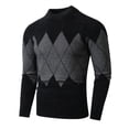 thumbnail image 2 of Rbaofujie Chandails d'Automne Homme Col Roulé Simulé Chemise Ample Gris Chandails en Molleton pour Hommes, 2 of 9