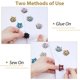 thumbnail image 3 of 14 parches de estrellas con cuentas, 7 colores, hechos a mano, con apliques de estrellas de diamantes de imitación, insignias de vidrio con diamantes de imitación de colores., 3 of 4