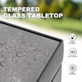thumbnail image 4 of Nuu Garden Patio Bar Table Rectangular Outdoor Bar Height Table with 3D-Print Tempered Glass Table Top, Black, 4 of 10