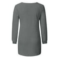 thumbnail image 5 of Godokuleh Women's Fashionable Long Sleeve Pullovers Loose Fluffy Fuzzy Jumper Sweater Winter Warm Baggy Tops Gray XL, 5 of 7