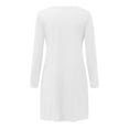 thumbnail image 6 of Lovzfmll Skater Dresses for Women, Women's Printed Long Sleeve Pockets Casual Dress Loose Dresses White 4XL, 6 of 8