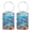 Multi2, variant on RATGON 2 Pack Luggage tag PU Leather with Stainless Steel Loop Sea turtles Dolphins Jellyfish Travel Trip
