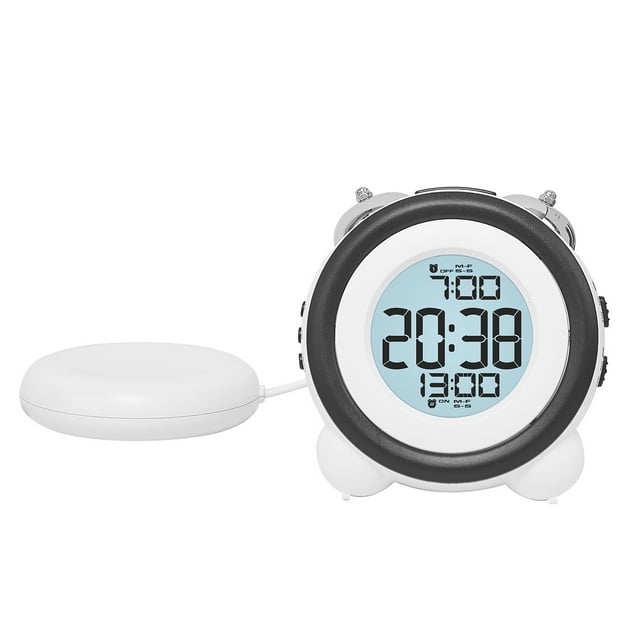 Wosthever Reloj digital con vibrador, fácil de leer, funcionamiento silencioso, despertador digital para dormitorio, atemporal. Electrodomésticos