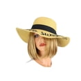 thumbnail image 2 of NioBe Floppy Embroidered Straw Beach Summer Spring Sun Hat, 2 of 2