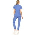 Medichic Mini Marilyn Women's Joggers Scrub Set Medical Nursing Stretch Flex VNeck Jogger