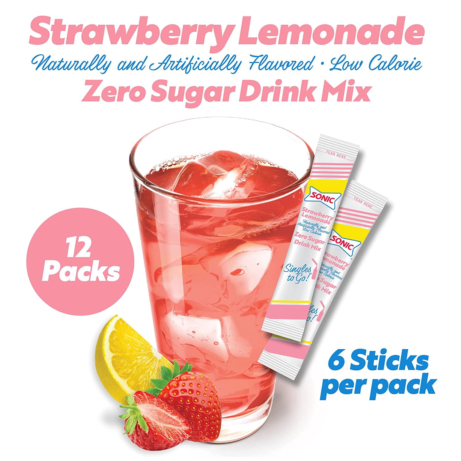 Sonic Strawberry Lemonade Drink Mix (Pack - 12)