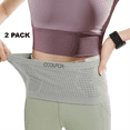 thumbnail image 1 of 2 Pack Daupanzees Unisex Breathable Running Belt Bag,Non-slip Highly Elastic Fitness Sports Waist Pack Moisture Wicking Storage Belt for Phones Passport and More,Gray,L, 1 of 8
