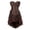 Brown, variant on Women Steampunk Classic Tight Lace Corset with Skirt Party Set skull 5XL