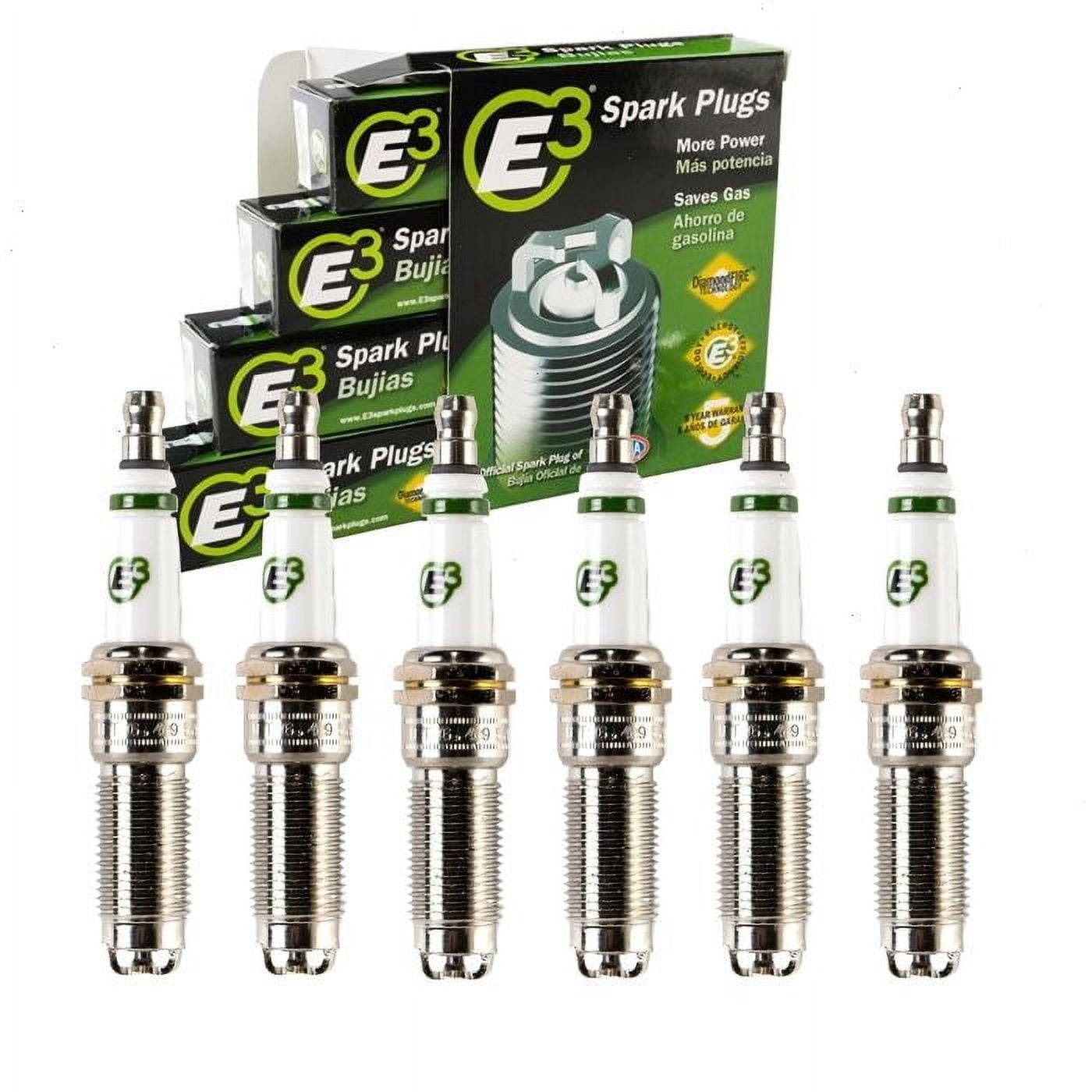 6 pc E3 Spark Plugs compatible with Ford Transit-150 3.5L 3.7L V6 2015-2022