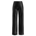 thumbnail image 4 of LEKWK Satin Wide Leg Pants for Women High Waisted Casual Palazzo Pants Loose Fit Comfy Straight Leg Trousers with Pockets Fall Fashion Business Work Outfits, 4 of 6