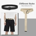thumbnail image 2 of Men Canvas Belt Web Fabric Casual Belt with Black Double D-ring 1 1/2" Wide Set of 2, 2 of 5