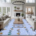 thumbnail image 3 of Blue Birds Area Rugs 5'x8', Washable Small Throw Rugs for Classroom Bedroom, Funny Cute Snowflake Wire Sparrow Indoor Outdoor Rug Non-Slip Low Pile Carpet Runner Reversible Floor Mats, 3 of 8