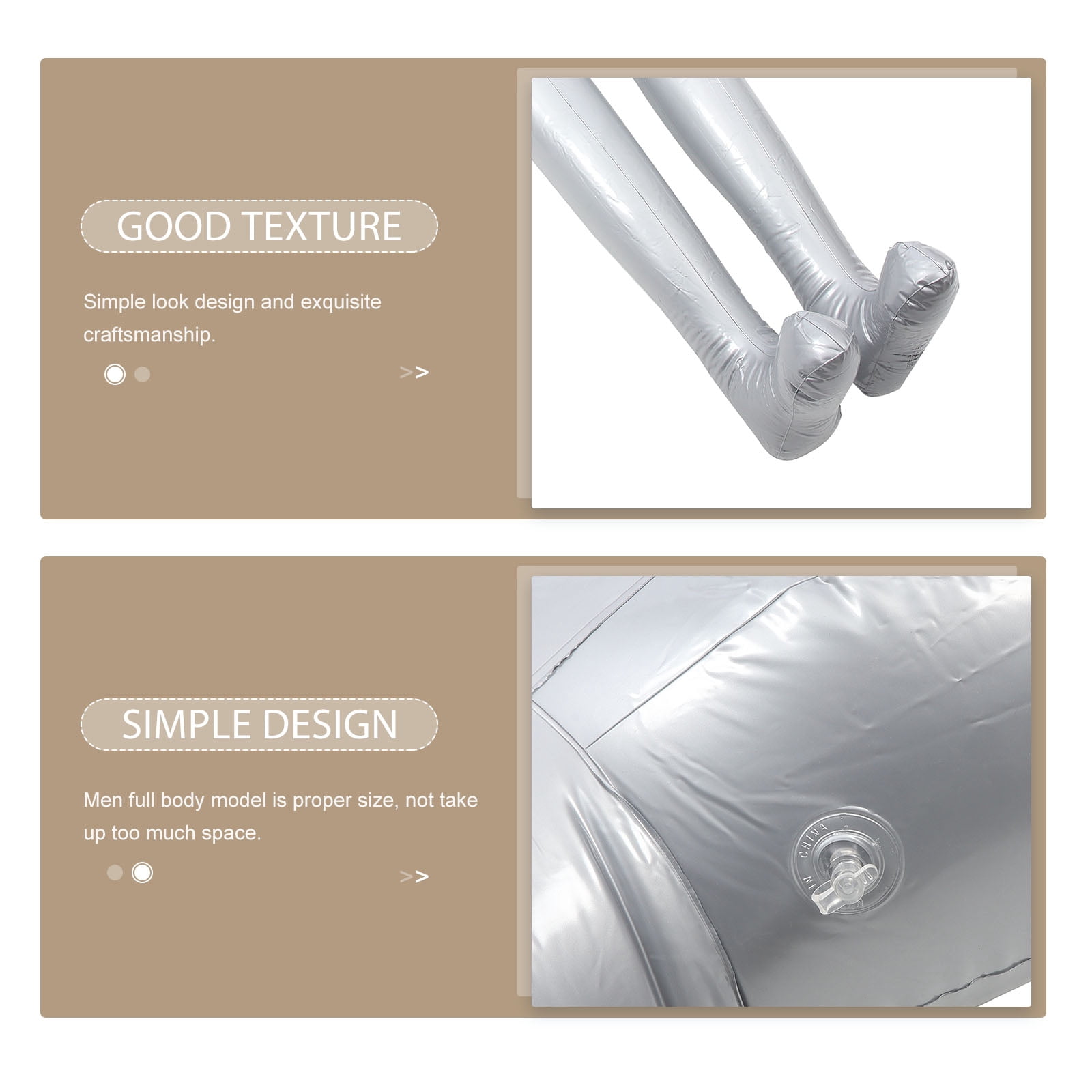 Full Body Male Mannequin Skin Tone - King Store Fixtures - View #3