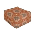 thumbnail image 1 of Abstract Rectangle Pouf, Bohemian Pattern of Strokes in Earth Tones, Under Desk Foot Stool for Living Room Office Ottoman with Cover, 25", Burnt Orange Multicolor, by Ambesonne, 1 of 4