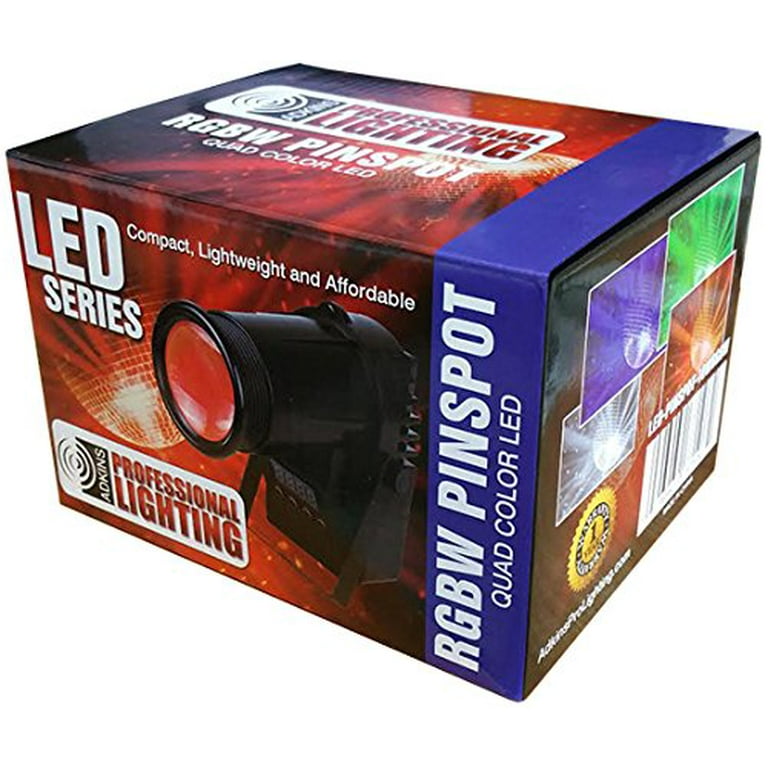Pinspot LED Quad Color DMX - 10 Watt - Red, Green, Blue, White
